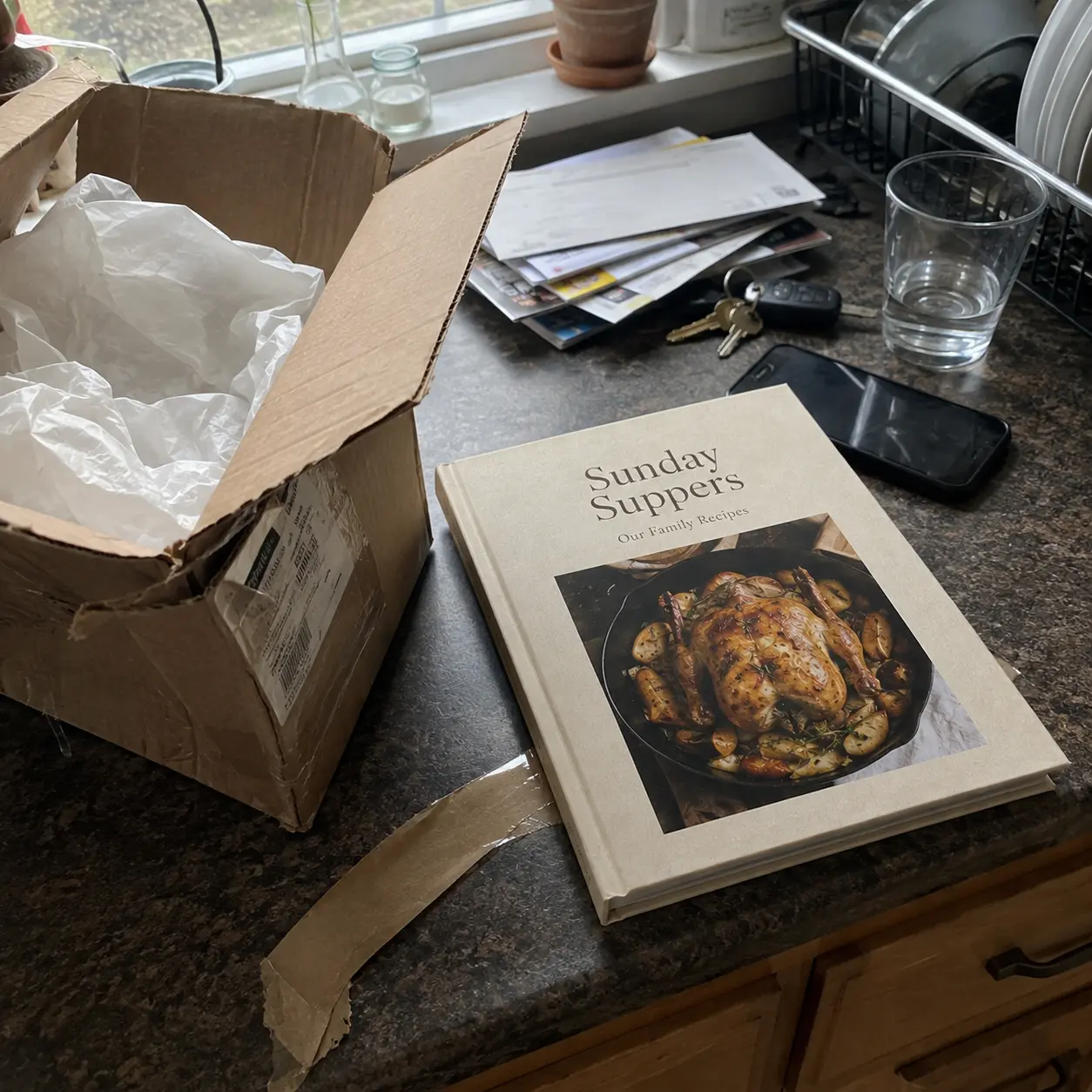 Emma & Marco L. with their Tablespoon cookbook