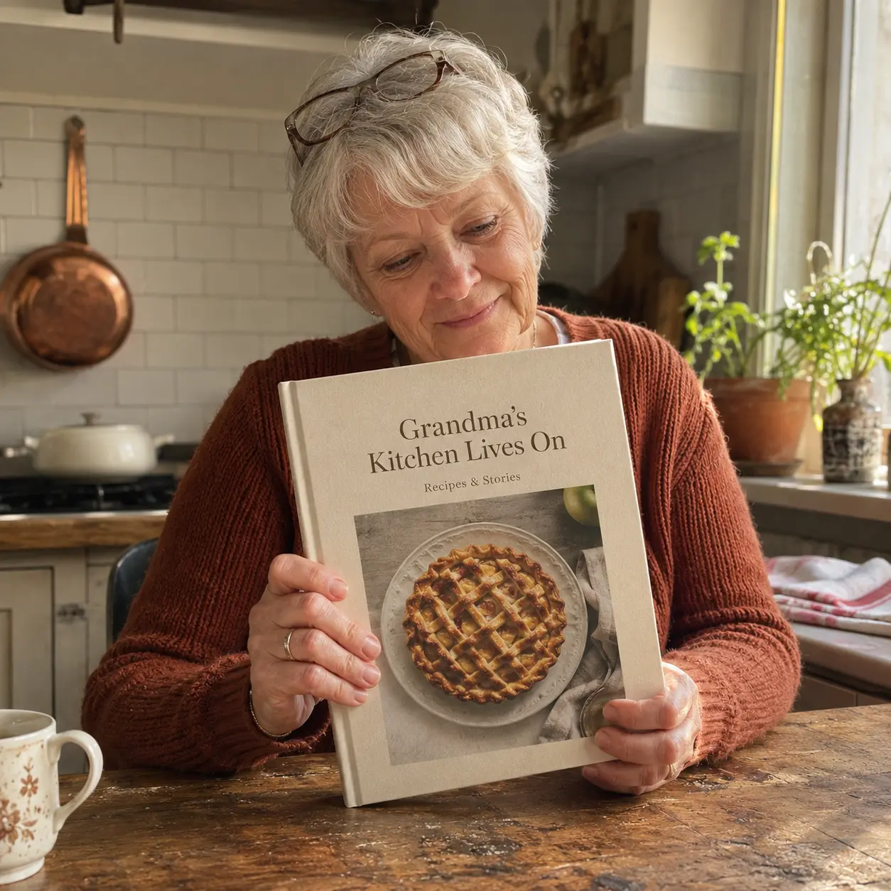 Sarah M. with their Tablespoon cookbook